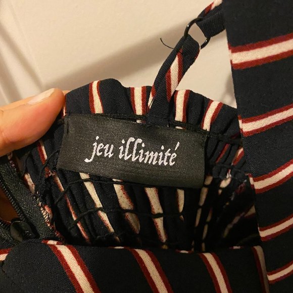 Jeu Illimite A-Line dress with matching sash/choker - Picture 4 of 4